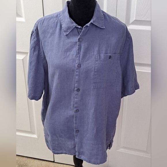 Bruno Pure Linen Button Up Shirt Size L - Picture 1 of 8